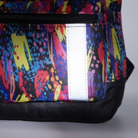Baby backpack on lightning, external pocket, reflective strip, colorful color-5