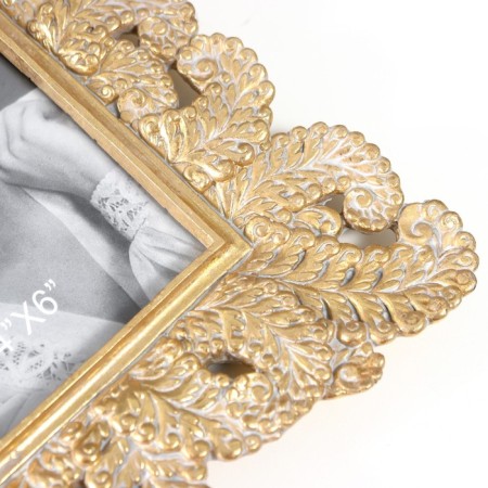 Photo frame Polystone 10x15 cm "Lace leaves" gold 19x25.5 cm-3