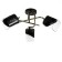 Svetogor chandelier "Game" 3x60W E27 bronze/black 58x58x24cm