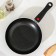 Forever pan, d = 22 cm, removable handle, glass cover, anti -stick coating, black color