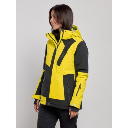 Ski jacket female, size 44, yellow color-1