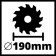 Dawed circular battery Einhell PXC TE-CS 18/190 LI-BL, 18 V, 190x30 mm, without battery/ZU 539587