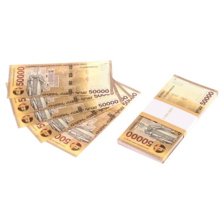 A pack of bills "50,000 drams"