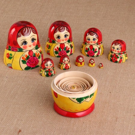 Nesting doll "Anyuta" 10 puppet-4