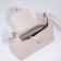 Women's bag on magnet, outer pocket, beige color
