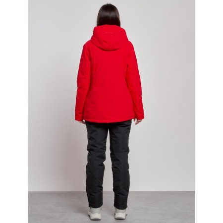 Ski costume female winter, size 44, red color-6