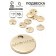 Suspension "Handmade", set 10 pcs., Color gold