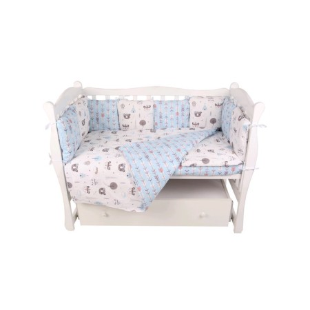 Set in a crib, 15 items, prints Indians, calico-4