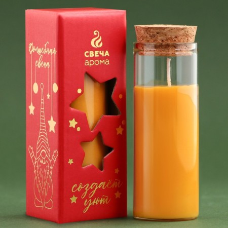 New Year's candle in a flask "Orange"-2