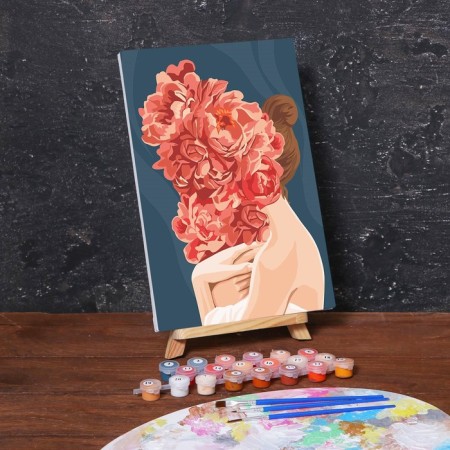 Picture on numbers on canvas with a subframe "Tenderness" 20x30 cm-1