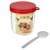 Assorted salt capacity, 700 ml, with a spoon and cover