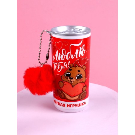 Soft toy "I love you!", Bear, color mix-9