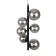 Suspended lamp Maytoni Mod545PL-06B, 6xG9, 28W, 29x29 cm, black color