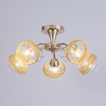 Cellular infinity chandelier 5x40W E14 gold 40x40x25 cm-1