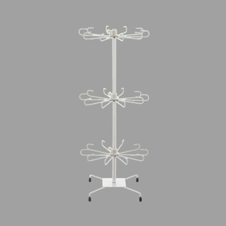 Turntable, 3 tiers of 10 hooks, 27 × 65, white color-1