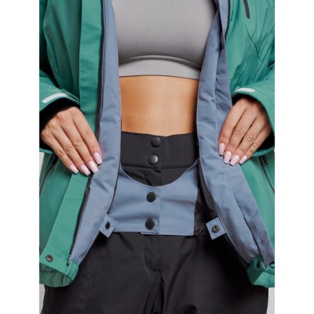 Ski suit female winter, size 58, green color-5
