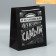 Gift package, packaging, “real man”, black craft, 23 x 27 x 11.5 cm