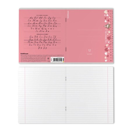 Notebook of 12 sheets in the Erichkrause Ruler Magic line, covered cartoon, block offset, 5V, mix-11