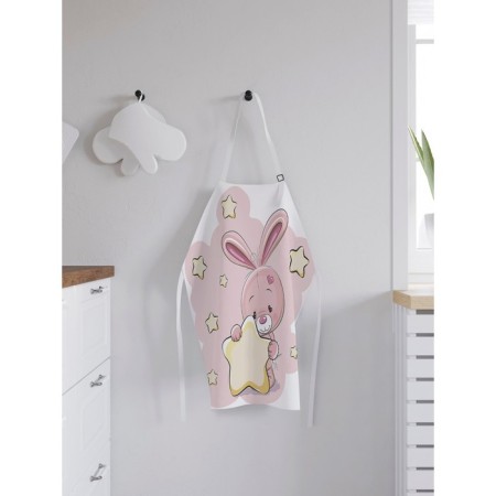 Apron kitchen with a photo print "Star Bunny", adjustable, size OS-1