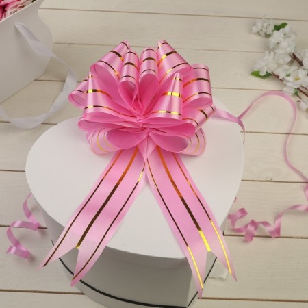 Bant-Shar No. 4.5 three gold stripes, bright pink-2