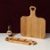 Gift set of ADELICA wooden dishes, cutting board, exchange 3 sections, oil as a gift 100 ml, birch