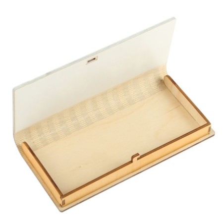 Wooden envelope "Congratulations!" White, hearts, 17 x 8.5 x 2 cm-1