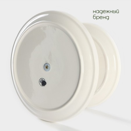 Porcelain-porcelain 2-tier shade "Estet", D = 25/20 cm, white color-3
