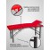 Cosmetological couch with a face-stro-strong sv face opening, three-section, size 190 × 70 × 68-84 cm, red red color