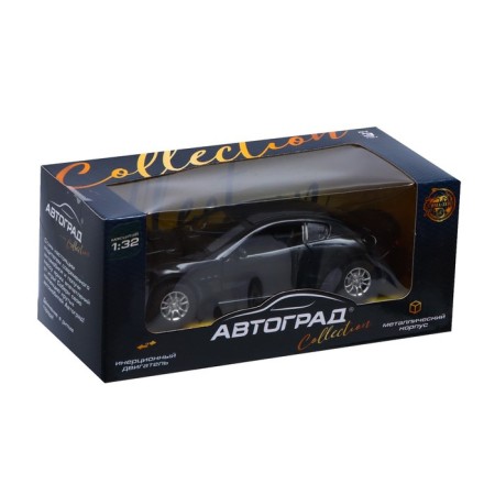 Metal machine “coupes”, inertia, light and sound, 1:32, doors open, black color-4
