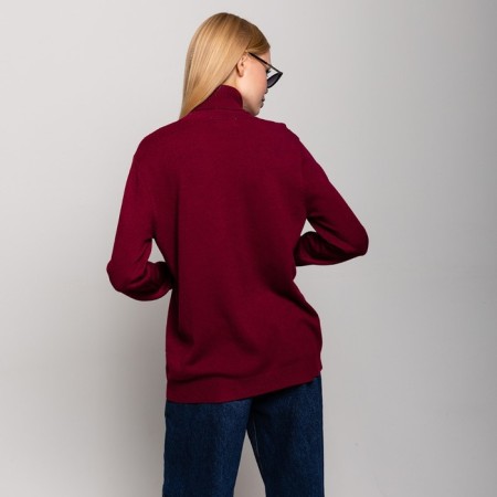 Turtleneck Feminine Burgundy color, ONE SIZE (46-50)-4