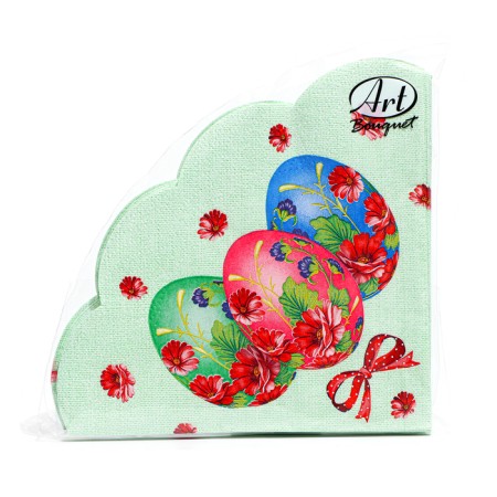 Easter round napkins paper Art Bouquet Rondo "Festive", 1 layer, d = 32 cm, 12 pcs-1