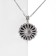 Piece "Date" Circle with a pattern, black and white color in silver, l = 70 cm