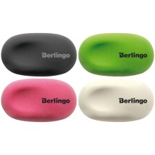 Eraser Berlingo Ergonomic, oval, synthetic rubber, 50x30x8 mm
