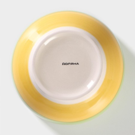 Salamic Ceramic Dolyana "Sunflower", 800 ml, d = 14 cm, green color-3