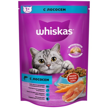Dry feed Whiskas for cats, salmon, pads, 350 g-5