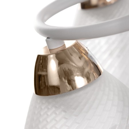 Linda chandelier 5x60W E27 white, gold 55x55x23cm-6
