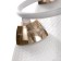 Linda chandelier 5x60W E27 white, gold 55x55x23cm