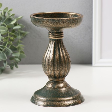 Summary of the tree per 1 candle d = 9 cm "Ferdinand" green with a patina 10.5x10.5x17 cm