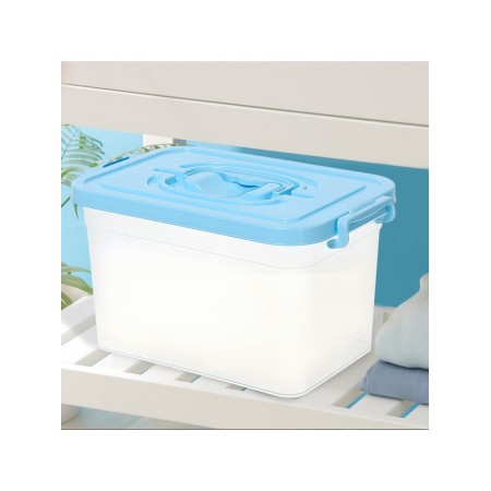 Container for storage with a lid, 6.5 l, blue color-4