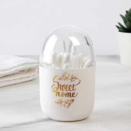Organizer for cotton sticks "Sweet Home", 6.7 x 11 cm