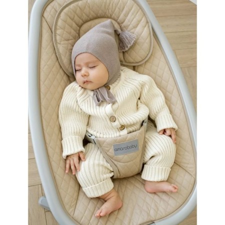 Hat with a brush Children's Amarobaby Pure Love Sweet, size 46-48 cm, brown color-7