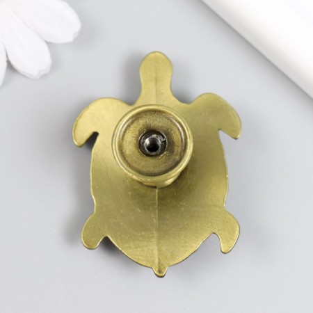 Handle for the casket Metal "Turtle" bronze 6.1x4.4 cm-2