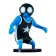Set of Gang Beasts figures, with a blue hero-rack, 5 pcs
