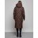 Coat insulated winter feminine, size 44, dark brown color