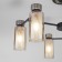 Amado chandelier, 6x15W E14, bronze color, black