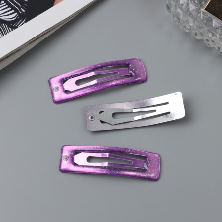 Invisible hair "Hadley" (set of 3 pcs) straight, 5 cm, purple-1