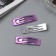 Invisible hair "Hadley" (set of 3 pcs) straight, 5 cm, purple