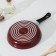 The “Expert” pan, d = 20 cm, plastic handle, glass cover, anti -stick coating, burgundy color