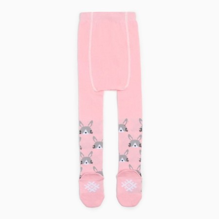Pantyhose children's kaftan "bunnies" 104-110 cm, pink-2
