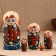 Matryoshka "Berry", orange dress, 5 doll, 16 cm